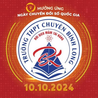 Logo đoàn trường chuyên bình long hưởng ứng chuyển đổi số